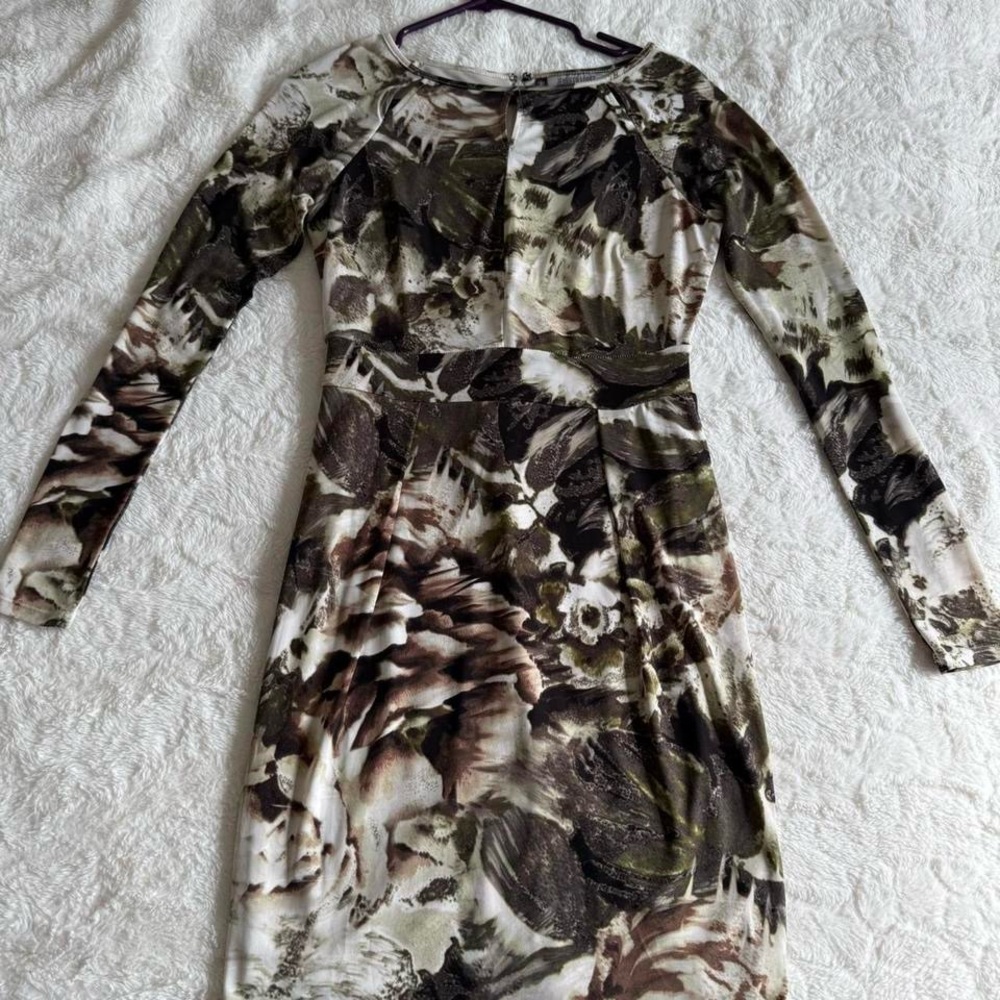 Elegant Camouflage Print Dress